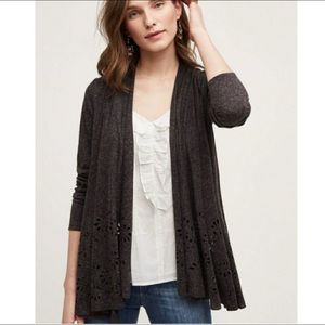 Anthropologie Meadow Rue Verna Gray Cardigan